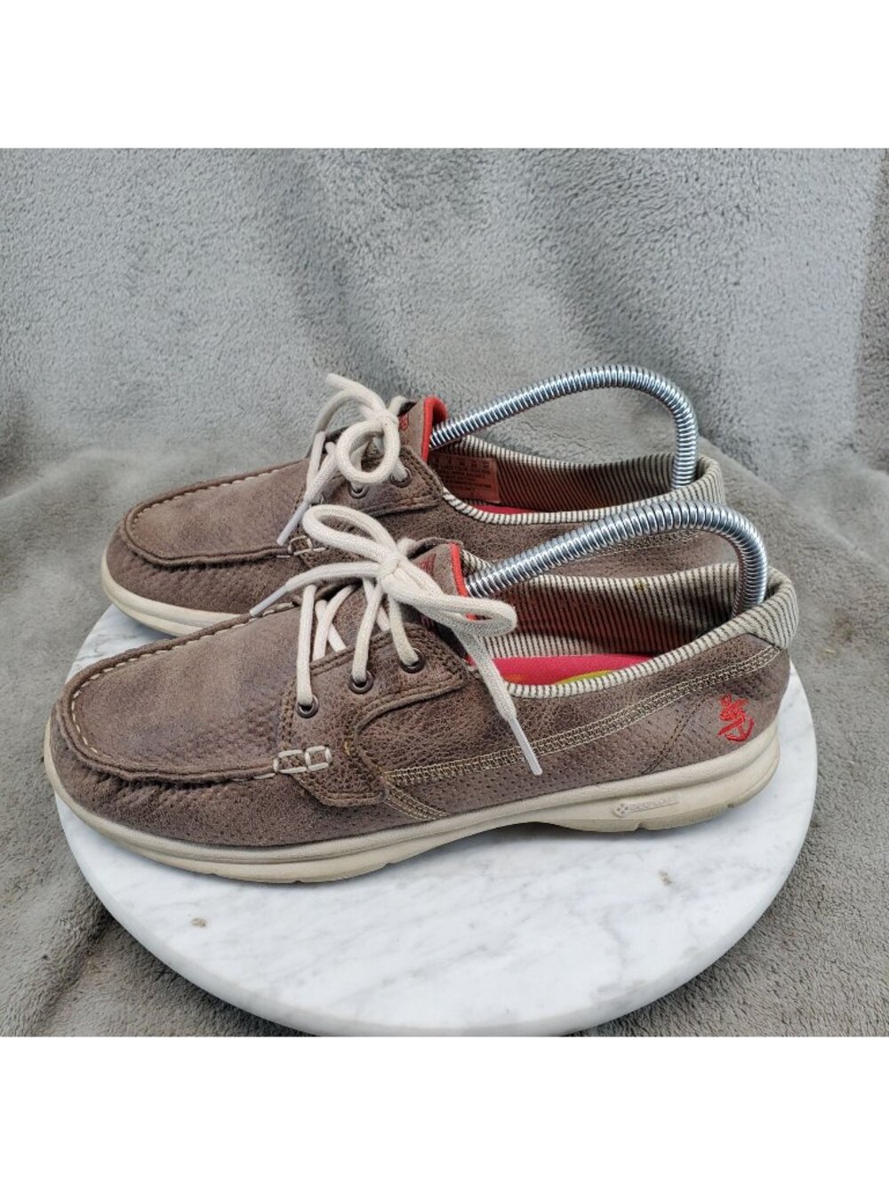 Skechers Shoes Womens Size 8 Brown Textile Go Step Goga Max Sneakers *Read*